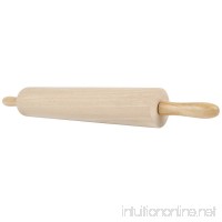 15-Inch Long Wooden Rolling Pin  Hardwood Dough Roller With Internal Ball Bearing Smooth Rollers  Perfect Size for Baking - Essential Wooden Utensil for Bread  Pastry  Cookies  Pizza  Pie  and Fondant - B0746SD4X1